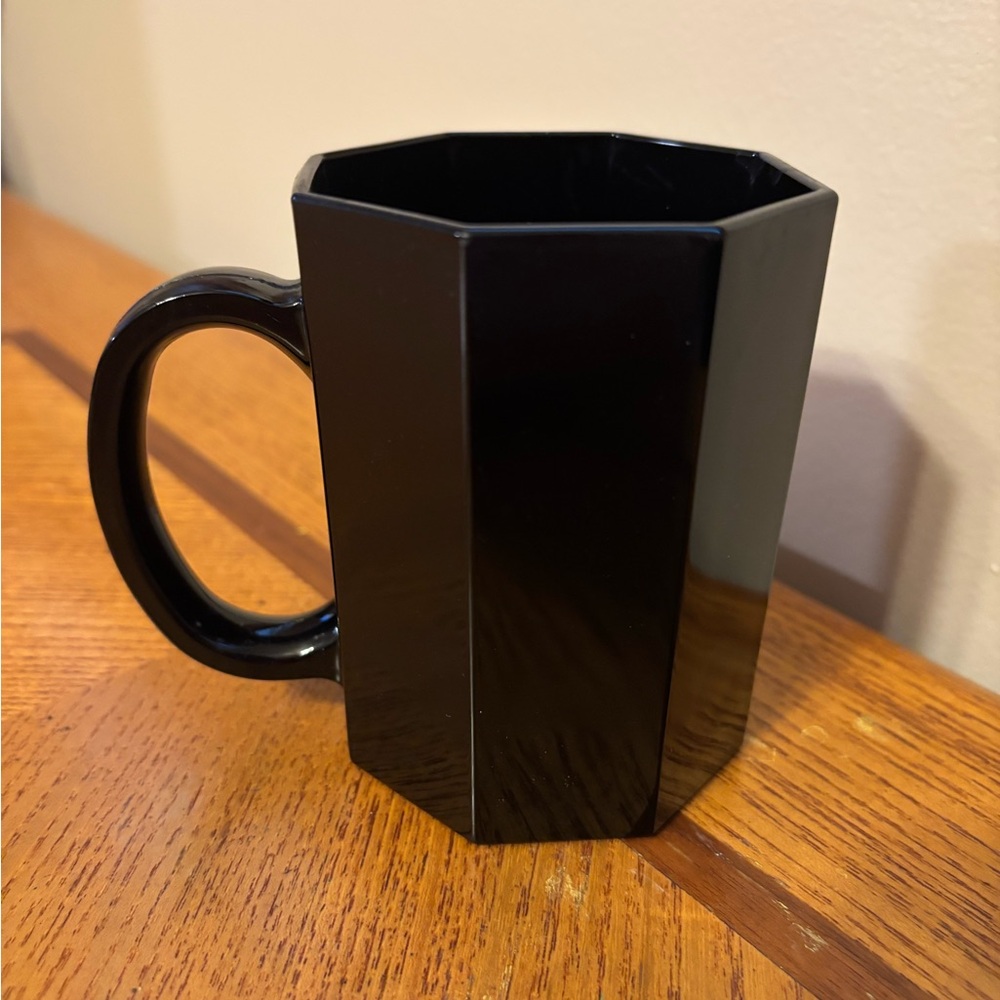 Arcoroc Octime Black Octagonal Coffee Cup